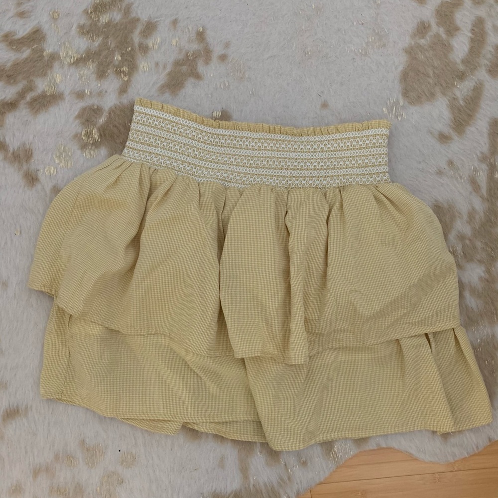 Vintage Havana yellow mini skirt